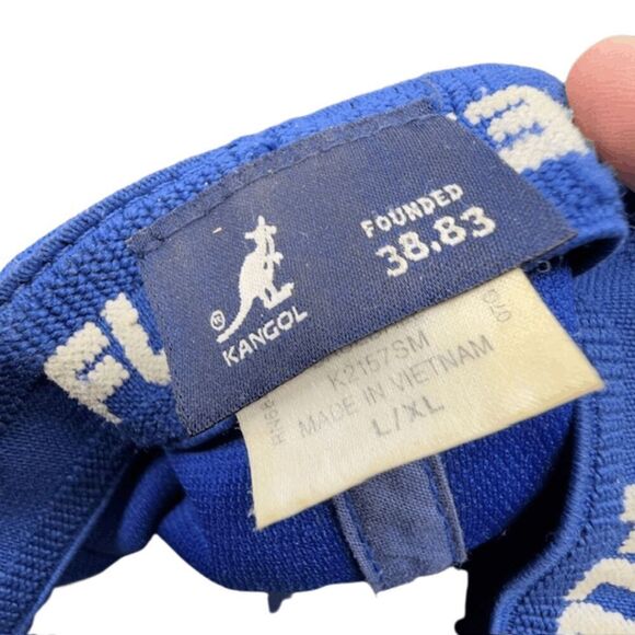 Kangol Men's Pique Flex Fit Baseball Cap Blue Size Large/ XL - Picture 4 of 5